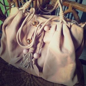 Paolo Masi Nude Pink Leather Handbag